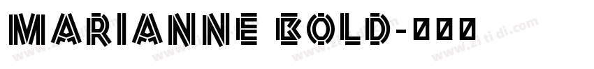 Marianne Bold字体转换